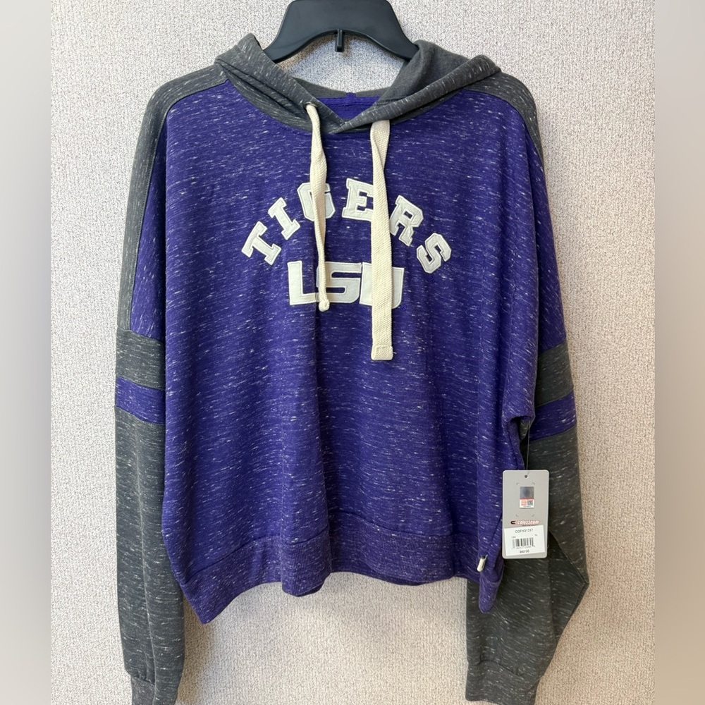 Colosseum Women Size XL LSU Tiger’s pullover hoodie purple